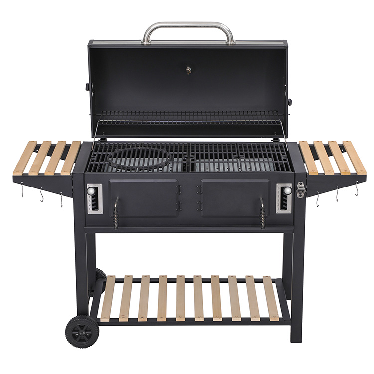 BBQ Grill kul med træ sidebord